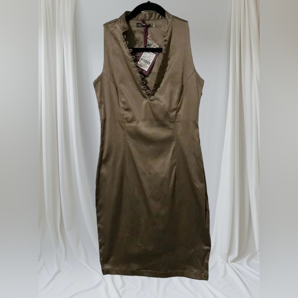 2 for $30 🆕 Women’s  Brown bodicon satin dress